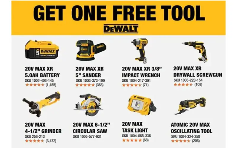 How to Get Free Tools from Dewalt
