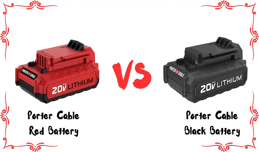 Porter Cable Red Battery Vs Black