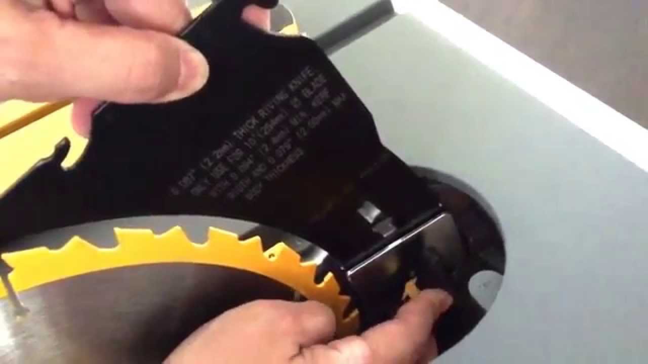 How to Install Riving Knife on Dewalt Table Saw