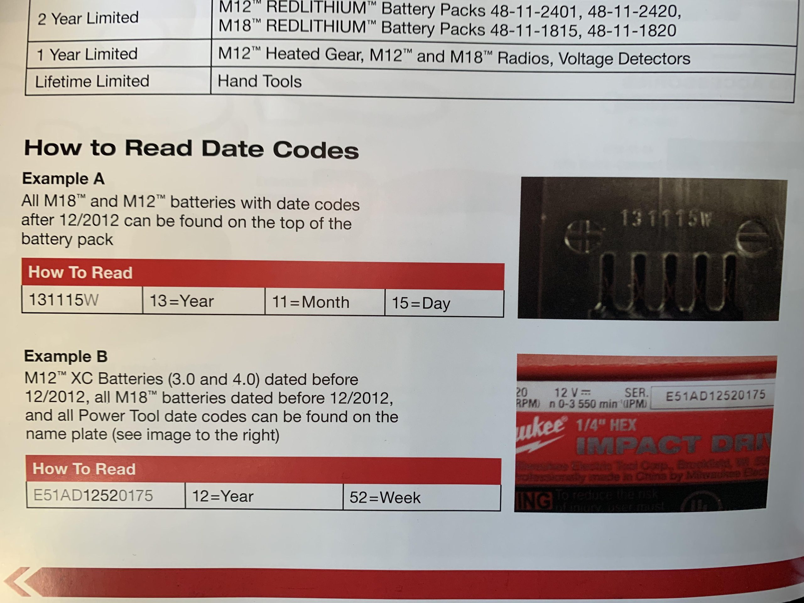 How to Read Milwaukee Battery Date Code
