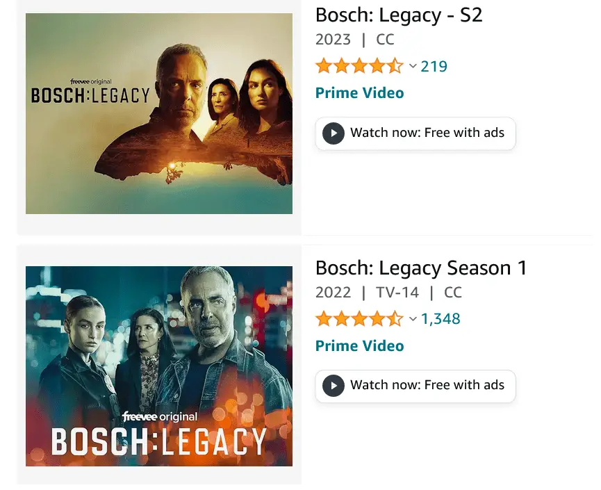 Can I Watch Bosch Legacy Without Ads